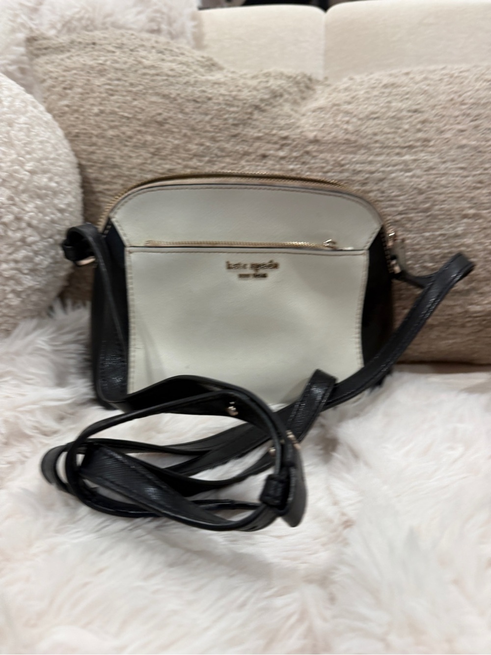 kate spade Black & White Two-Tone Leather Crossbody